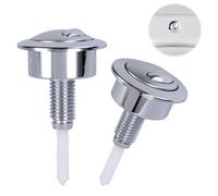2Pcs Toilet Push Button Flush Replacement, Silver Dual Flush Toilet Push Button, Round ABS Material Toilet Flush Button Compatible with Twyford Siamp Optima 49 for Home and Office Use