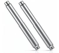 2PCS Toilet Roll Holder Insert Toilets Paper Spring Rod Stainless Steel Toilets Paper Roller Extender, Universal Spring Loaded Toilet Papers Roll Holder Replacement for Bathroom(Silver)