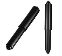 2PCS Toilet Roll Holder Replacement Spindles - Spring-Loaded Plastic Paper Holder Roller for Bathroom Tissue Dispensers, Universal Fit in Cabinets & Wall Fixtures（Black）