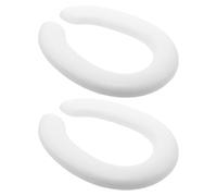 2pcs Toilet Seat Cushion PVC Soft Padded Potty Training Seat | Ergonomic Nonslip Base, Universal Fit for Standard Toilets, Quick Installation, White Sponge Padding for Boys