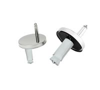 2pcs Toilet Seat Hinge Top Close Heavy Duty Home Old Quick Release Replacement Sliver(60mm)