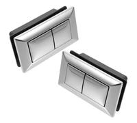 2pcs Toilet Tank Push Button ABS Black Cut to Fit Adjustable | Tool-free Fitting for Flush Valve Actuation Rods, Suits Most Brands, Cistern Lid Holes, Home Repair Random Style