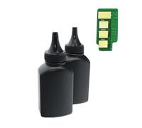 2Pcs Toner Powder Chip, Compatible with HP, M436N M436NDA | CF256A 256A 56A, 1 reset chip, M433A, black toner powder, 80g/bottle, 2 bottles