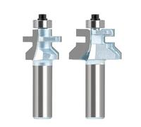 2pcs Tongue and Groove Router Bit Set 12mm 1/2 Inch Shank V Notch Wainscotting Boards Panel and Flooring Matched Woodworking Milling Cutter(12.7mm)