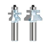 2pcs Tongue And Groove Router Bit Set For Flooring, 12mm 1/2 Inch Shank 45 Degree V-Notch Matched Woodworking Milling Cutter Tool(12.7mm)