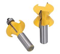 2Pcs Tongue Groove Router Bit 120° with Banding Woodworking Chisel Cutter Tool 1/2in, Multifunctional Accessory for Home Use