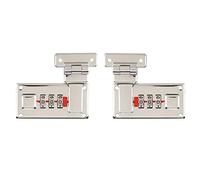 2pcs Tool Box Hasp, Luggage Suitcase Hasps with Combination Lock,Replacement 3 Digit Combination (Silver Color)