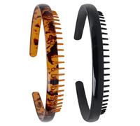 2pcs Tooth Comb Headband Resin Hair Accessory for Women