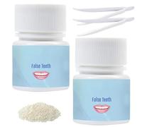 2PCS Tooth Filling Repair Kit,Temporary Tooth Filling Repair for False Teeth,Fake Teeth & Broken Teeth,Den/tal Filling Kit for Missing Teeth,Filling Kit for Teeth Repair,DIY Tooth Repair Granules