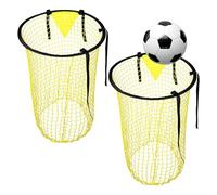 2Pcs Top Bins Soccer Target Net,Football Training Goal,Kids Top Corner Target Net Goals Training Practice Equipment (yellow 2, M)