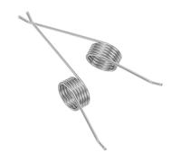 2pcs Torsional Spring Replacement for Foot Pedal Bin Lids, Silver | Stainless Steel Metal Construction, Quick Fitting for Flipping-top Rubbish Containers, Suitable for Homes, Offices