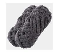 2Pcs Total 500g Chunky Polyeter Yarn for Hand Knitting Bulky Crochet line for hat Blanket mat pet House Sweater Rope for Crochet & Knitting(2PCS 18 Dark Gray)