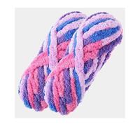2Pcs Total 500g Chunky Polyeter Yarn for Hand Knitting Bulky Crochet line for hat Blanket mat pet House Sweater Rope for Crochet & Knitting(2PCS 34 Pink Purple)