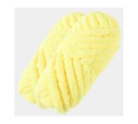 2Pcs Total 500g Chunky Polyeter Yarn for Hand Knitting Bulky Crochet line for hat Blanket mat pet House Sweater Rope for Crochet & Knitting(2PCS 5 Yellow)