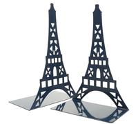 2pcs Tower Shape Metal Bookends for Study Room Bookcase Blue