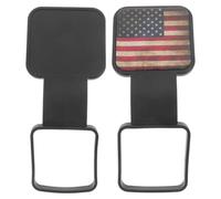 2pcs Towing Hitch Cover Silicone Tow Cap for Truck Reflection | Rubber Impact Cushioning, Keeps Unused Receivers Clean during Car Washes and Off-road Driving, American Flag Design