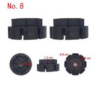 2pcs Toy Car Gearbox Coupler for Children Electric Ride-On Vehicle, Plastic Drive Adapter Clip Compatible with 6 Torx 390/550/570 Gearbox and Pneumatic Tires, No. 1-2 13in & No. 8 for 12in