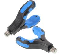 2pcs Tpr Fishing Rod Holder Bracket 7x4.7x1.6cm for Boats and Banks | Portable Space Saving Support, Helps Protect Finishes, Suitable for Straight Handle Casting Equipment, Blue