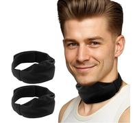 2Pcs Trach Covers for Tracheostomy Neck Stoma Cover Breathable Dust- Proof Shield Neck Trachea Protector for Men Women Adjustable Tracheostomy Supplies Tracheostomy Care Kits (Black, L)