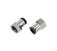 2pcs Tracheal connector PCF6-01 black 8mm-02 quick 10-03 hose quick insert internal thread straight through(PCF10,01)