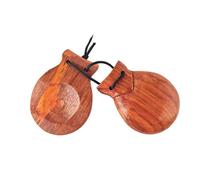 2Pcs Traditional Castanet Wood Spanish Castanets Flamenco Dance Castanets With String Hand Clapper Children Percussion Orff Music Instrument