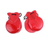 2Pcs Traditional Castanet Wood Spanish Castanets Flamenco Dance Castanets With String Hand Clapper Children Percussion Orff Music Instrument