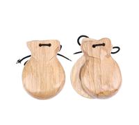 2Pcs Traditional Castanet Wood Spanish Castanets Flamenco Dance Castanets With String Hand Clapper Children Percussion Orff Music Instrument