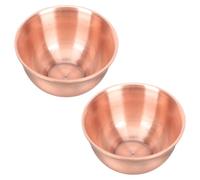 2Pcs Traditional Chinese Kungfu Tea Cups Vintage Copper Mini Tea Bowls