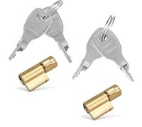 2Pcs Trailer Hitch Lock Cylinder Trailer Lock Cylinder Heavy Duty Caravan & Trailer Coupling Towing Security Hitch Lock with 4 Keys