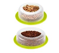 2PCS Translucent Reptile Feeding Bowl With Anti Tip Base For Bearded Dragon | 2PCS Translucent Reptile Feeding Bowl With Anti Tip Base To Help Keep The Bowl Stable