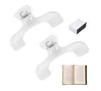 2Pcs Transparent Book Clips for Reading - Page Holders & Bookmark for Books, Music Sheets, Papers - Non-Slip Reading Accessories, Book Lover Gifts (Clear)