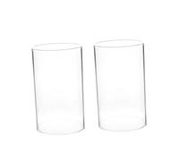 2pcs Transparent Glass Dome Candle Holders Decorative Cloche Covers for Desktop Elegant Candle Accessories for Home Office and Events