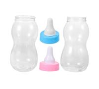 2Pcs Transparent Nursing Bottle Piggy Bank Coin Holder Cute Storage Jars for Coins Dried Fruits Grains Sealing Lid for Freshness