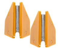 2pcs Trapezoidal Highway Guardrail Reflector Marker for Road Edges | Polycarbonate Plastic and Iron Build, Reflective Nighttime Visibility, Tunnel Roads, Residential Driveways