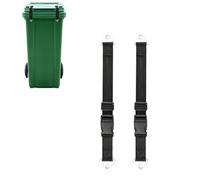 2PCS Trash Can Locks for Animals with Double Metal Claw,Adjustable Double Claw Trash Bin Lock Strap to Prevent Small Animals From Rummaging,Trash Can Bungee Cord Belt Rope For Outside Raccoon (2pcs)