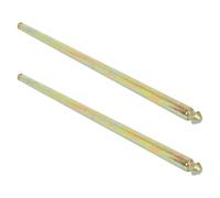 2pcs Trash Can Shaft Replacement Steel Axle for Outdoor Bin Wheels | Beige Finish, Stable Wheel Alignment, Time Saving Assembly, for Street-side Waste Collection