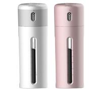 2Pcs Travel Dispenser Bottle, 4 in 1 Rotating Travel Pump Bottle, 40ml x 4 with Visual Window, Refillable Lotion Dispenser for Toiletries