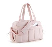 2pcs Travel Duffel Bag Gym Bag for Women with Wet Pocket Carry On Weekender Bags Hand Luggage Airport Cabin Bag(Pink)