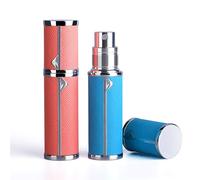 2pcs Travel Perfume Bottle Refillable, Cologne Travel Size Atomizer Bottle,Refill Perfume Dispenser Container,Mini Spray Pump Scent Case For Men And Women, 5ml (Sky Blue & Pink)