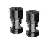 2PCS Travel Power Converters,International Plug Adapter,Universal Power Adapter,for US, EU, UK, AU 160 Countries