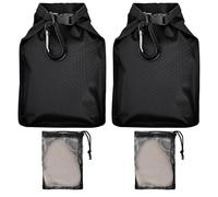 2PCS Travel Soap Bag, Waterproof Leakproof Soap Bar Case with Foaming Mesh Pouch and Carabiner, Hanging Quick Drying Soap Bar Container for Travelling Camping Bath Shower Toiletries