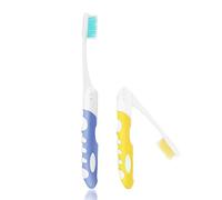 2Pcs Travel Toothbrush Portable Toothbrush Soft Bristles Brushes Folding Travel Size Toothbrushes for Adult Camping Hiking