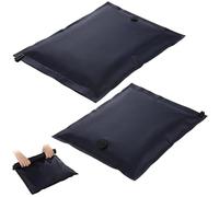 2Pcs Travel Vacuum Bags, Small Vacuum Bags for Travel, Compression Travel Essentials with No Pump - Manual Exhaust, Tear-Resistant Oxford Cloth for Luggage, Closet & Packing Organization(Black)