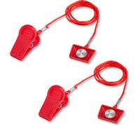 2pcs Treadmill Magnet Safety Key Cord, Emergency Stop Clip Switch Replacement with Strong Magnetic for Most Treadmills & Running Machines Security Accessory