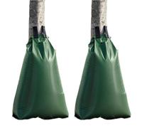 2Pcs Tree Watering Bag Slow Release Drip Irrigation Drippers Automatic Root Waterer Globe Soaker for New Plant Trees Trunk, 20 Gallons of Water