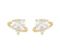 2pcs Trendy Alloy Ear Clip Freeclip 1 2 Headphones on Charm Lightweight Secure Fit Stone Ear