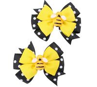 2pcs Trendy Flower Decors Ribbon Bows Hair Clip Everyday Accessories Suitable for Everyday Use and Special Occasion Photography Props Clip