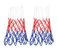 2PCS Tri-Color Basketball Net Replacement - Weighted and Bold Design for Indoor and Outdoor Use