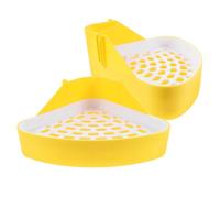 2pcs Triangle Rabbit Litter Pan for Small Animals Cage Corner Training