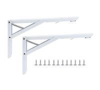 2PCS Triangular Folding Brackets Wall Shelf Table Support Metal Heavy Duty Fixing Bracket
